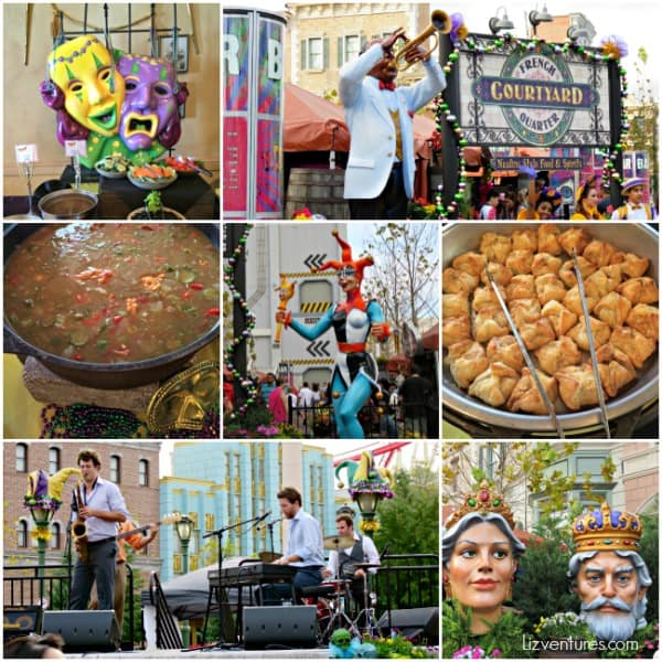 French Quarter Courtyard Mardi Gras Universal Studios Orlando