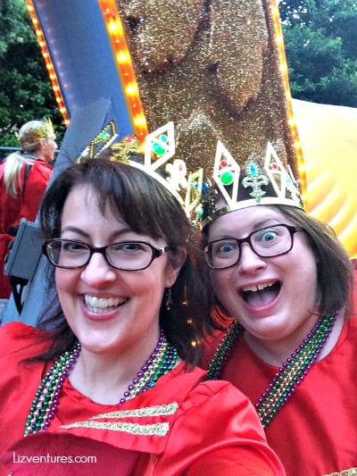 me and Angela - Mardi Gras float