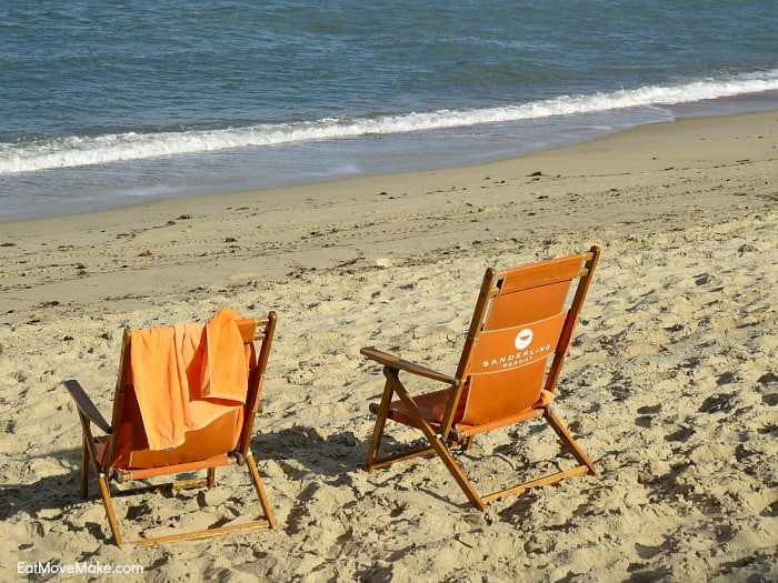 Sanderling Resort beach chairs on beach