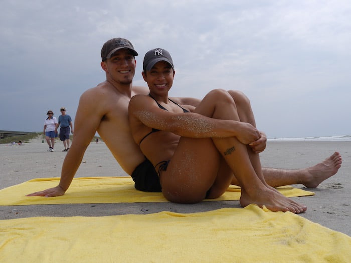 Sea Watch Resort beach couple