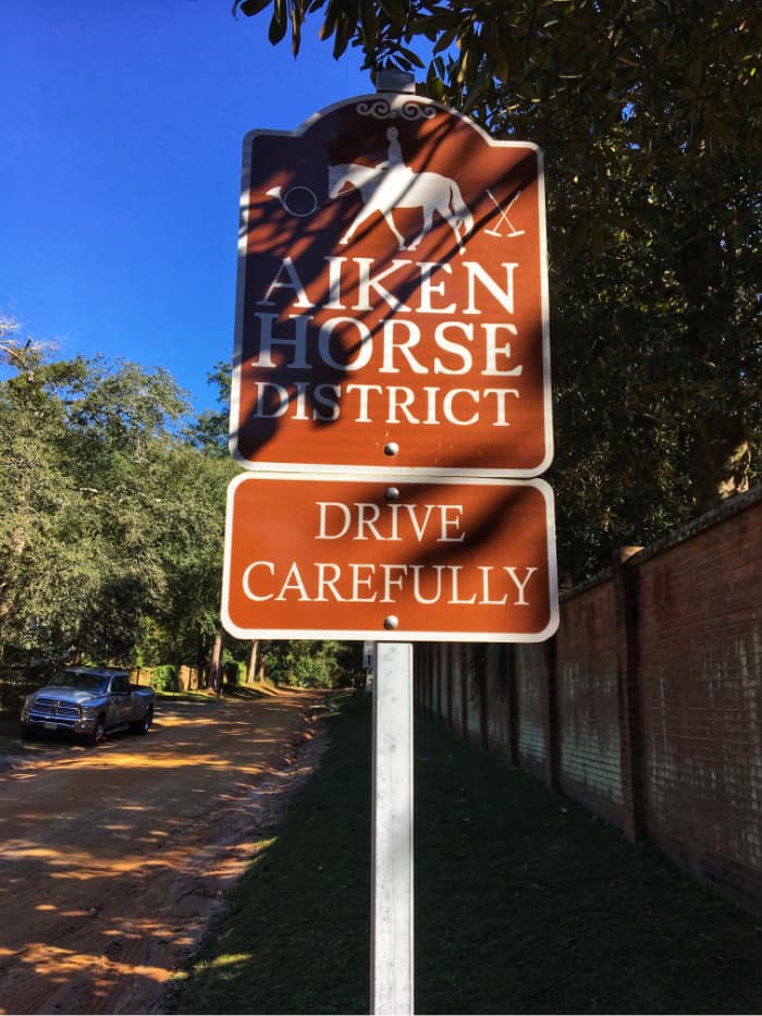 Aiken Horse District sign