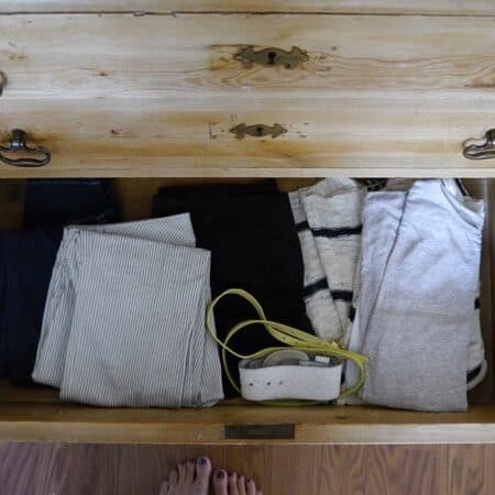 clothes in drawers