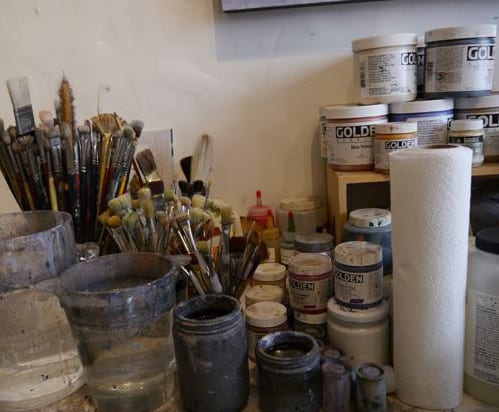 An artist's tools of the trade