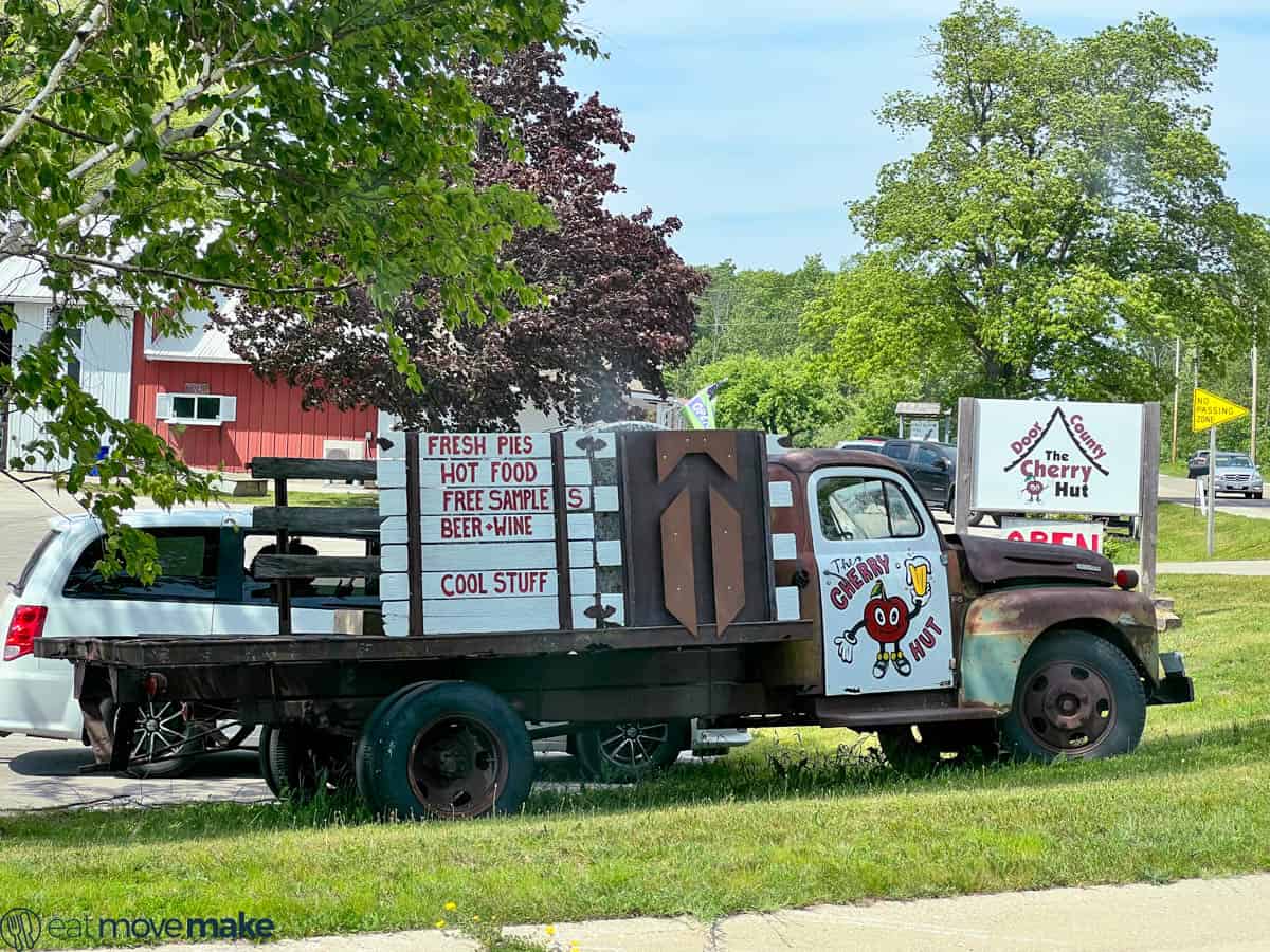Cherry Hut truck and sign