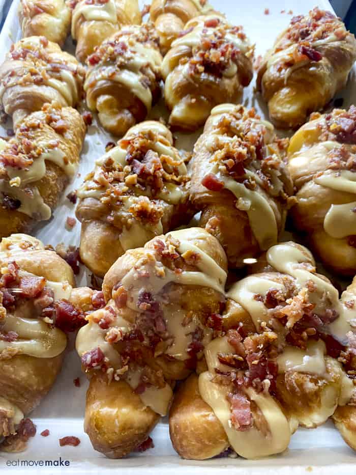 Burney's maple bacon glazed croissants