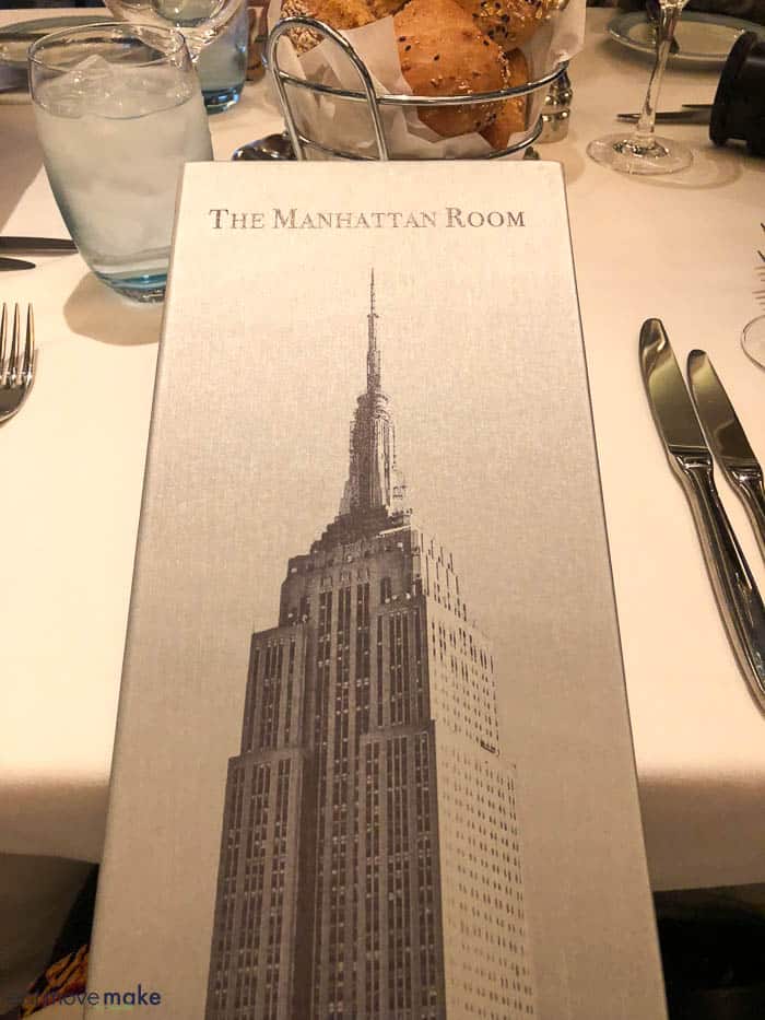 menu of Manhattan Room on the Bliss