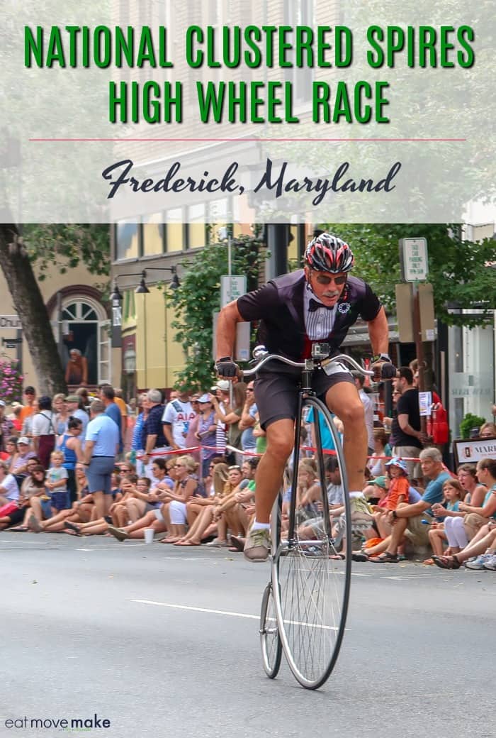 Clustered Spires High Wheel Race in Frederick MD Penny Farthing Race