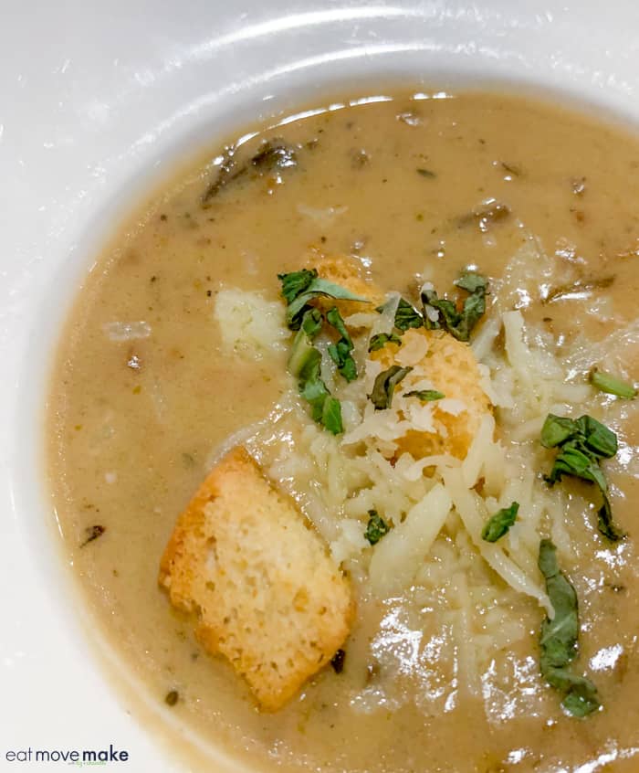 bowl of mushroom soup