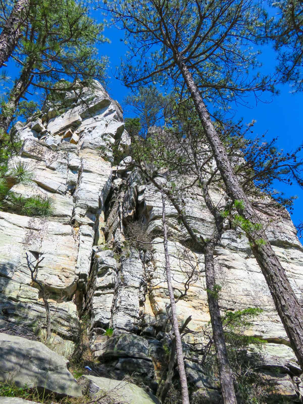 Pilot Mountain rock walls