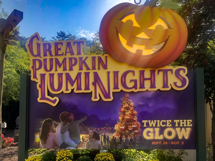 Great Pumpkin LumiNights sign