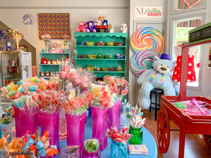inside a candy store