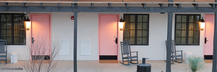pink guestroom door