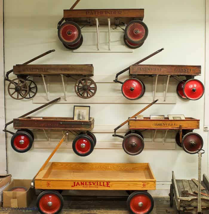 wagon display on wall