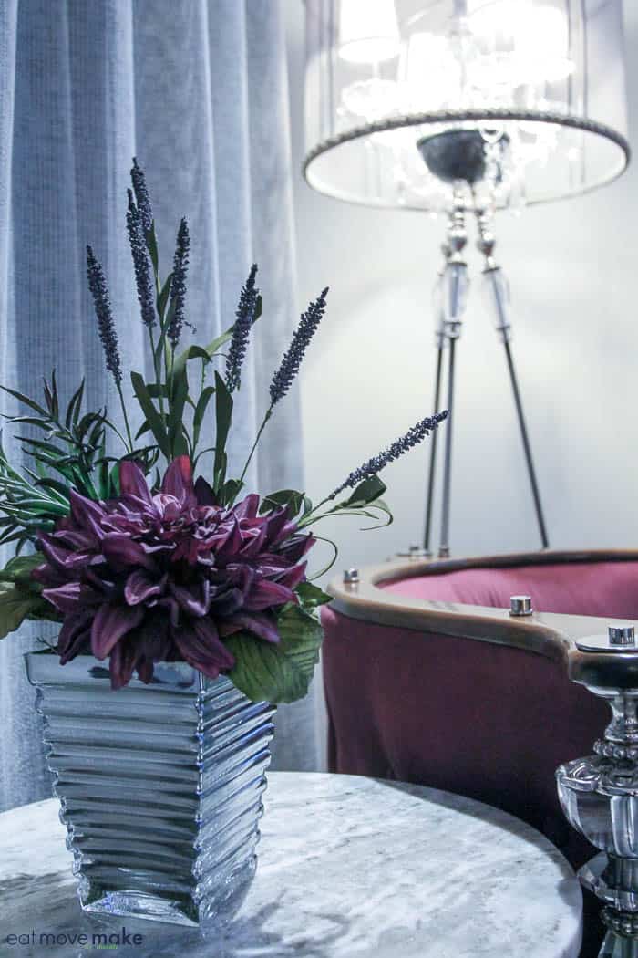 A vase filled with flowers sitting on a table