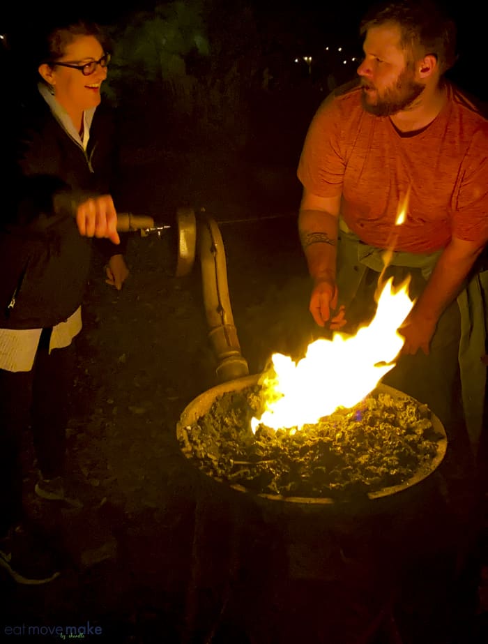 hands on with blacksmith at LSU Rural Life Museum