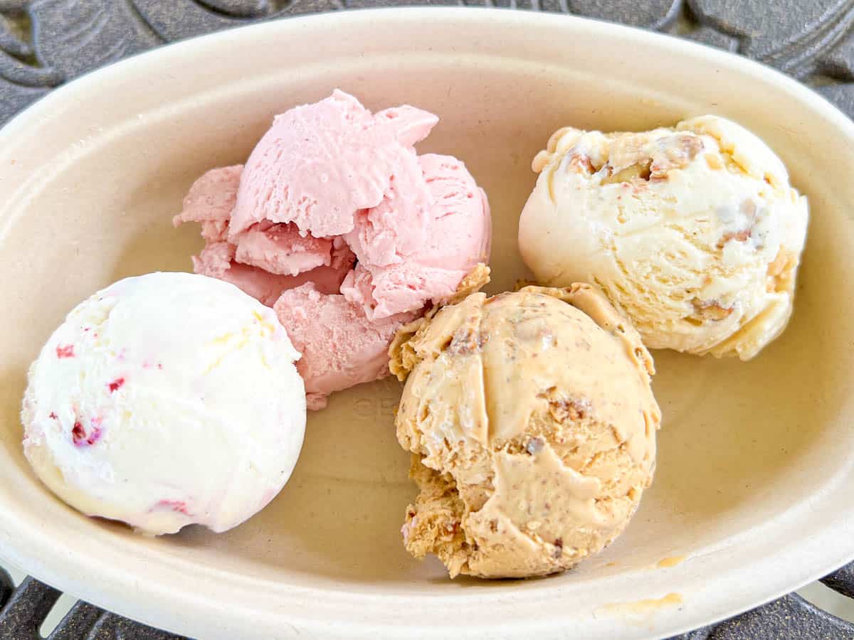 homemade ice cream from McConnell Farms