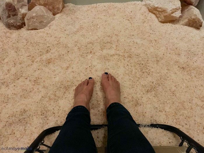 feet on salt pile