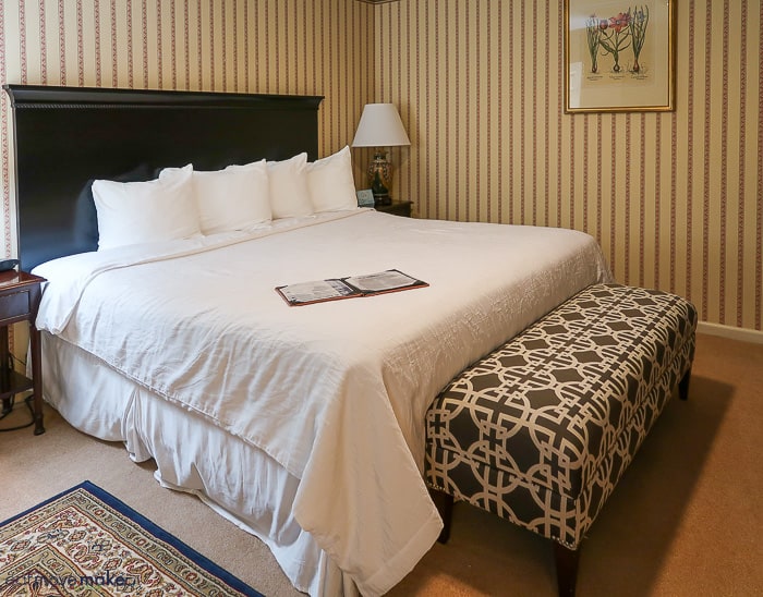 Carnegie Inn and Spa king suite bed