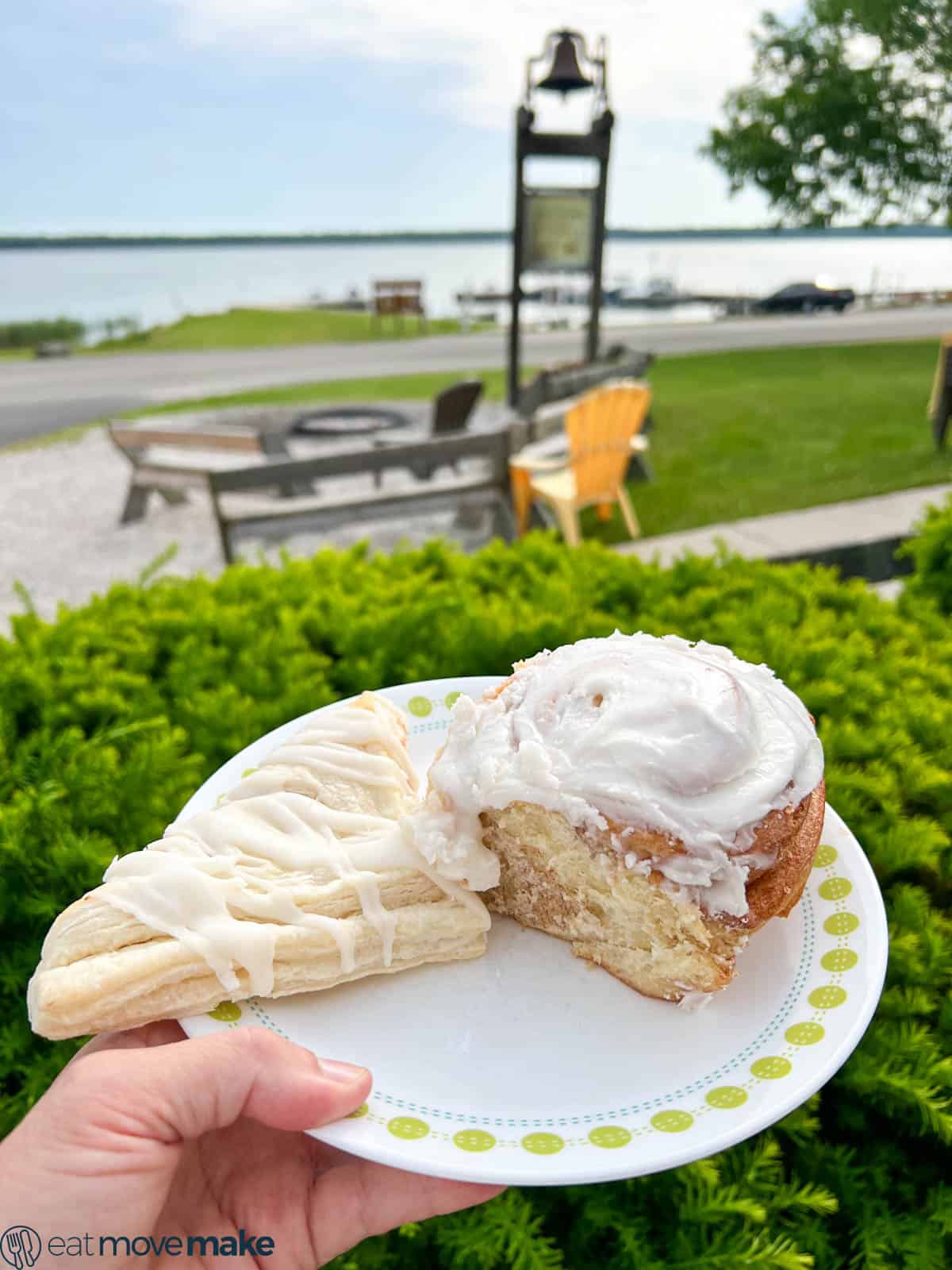 pastries with a view at Grandma's Swedish Bakery