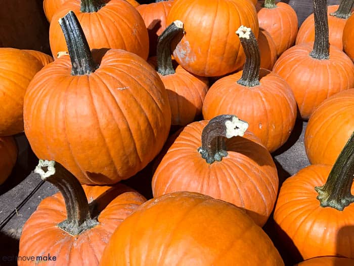 a pile of pumpkins