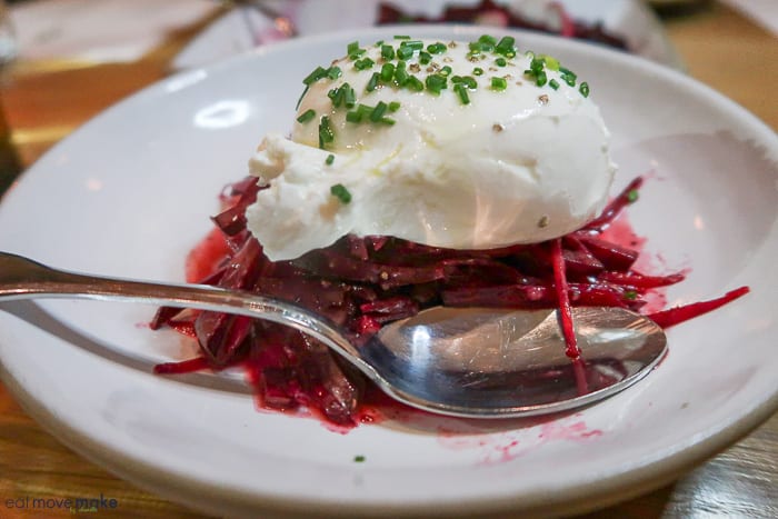 shaved beets and burrata