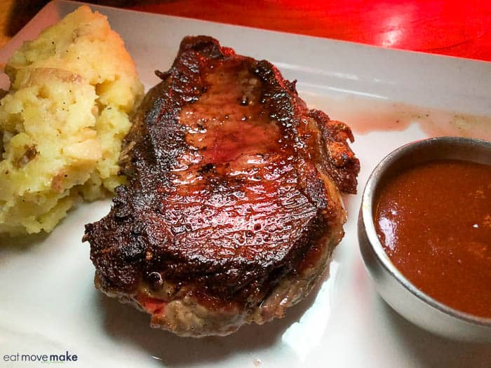 steak dinner on plate