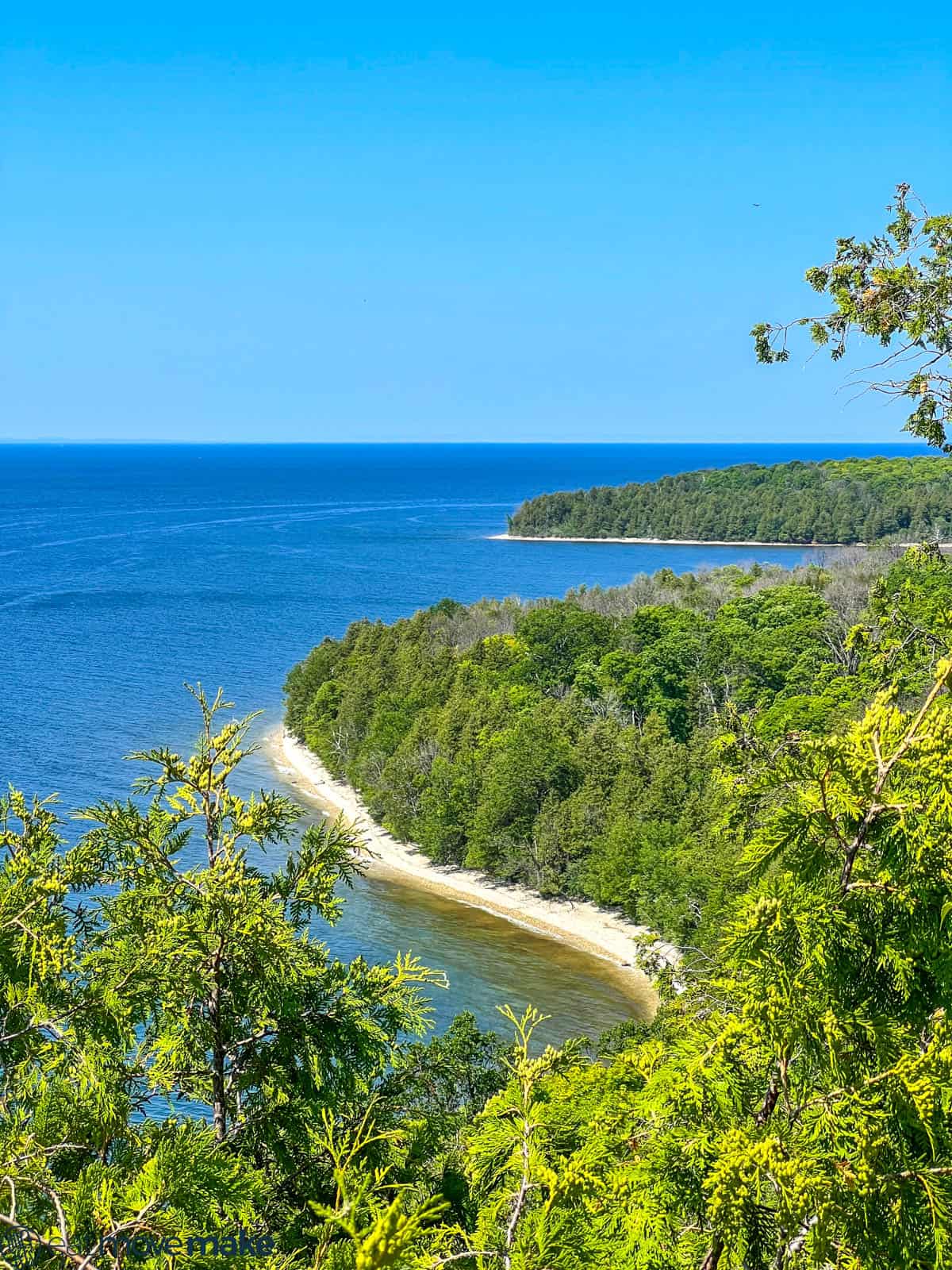 view of beach from Sven's overlook