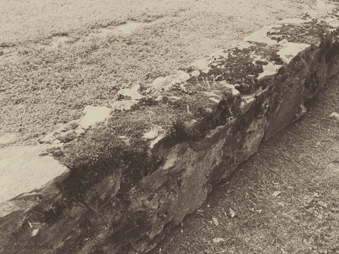 wall of tombstones