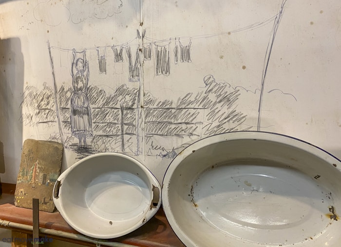 wall sketches and artifacts - LSU Rural Life Museum