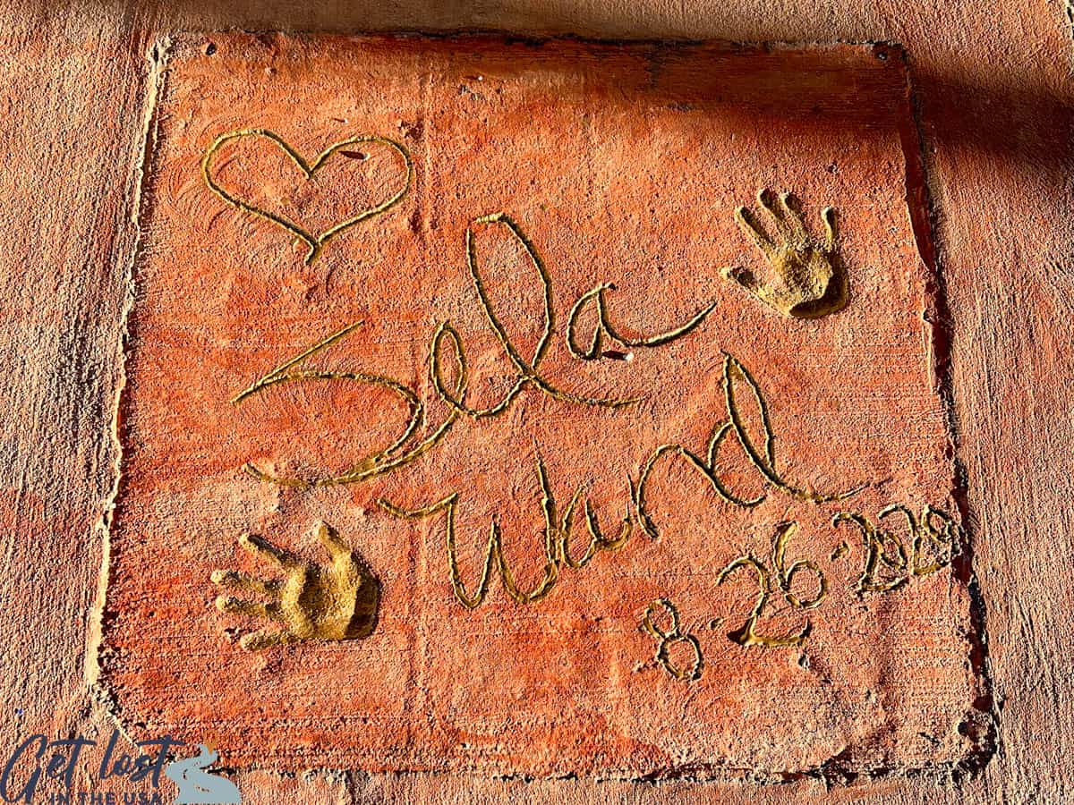 Sela Ward handprints