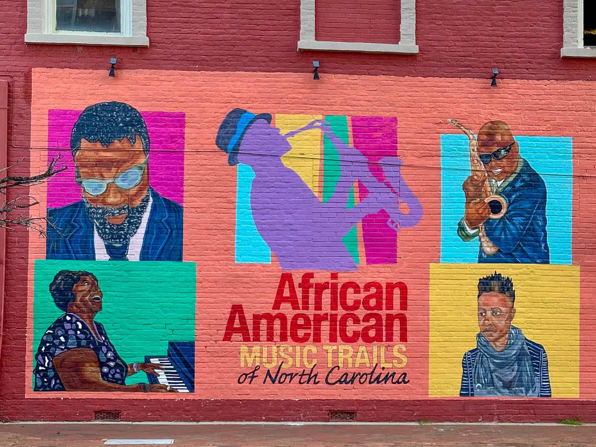 African American Trail mural in Goldsboro
