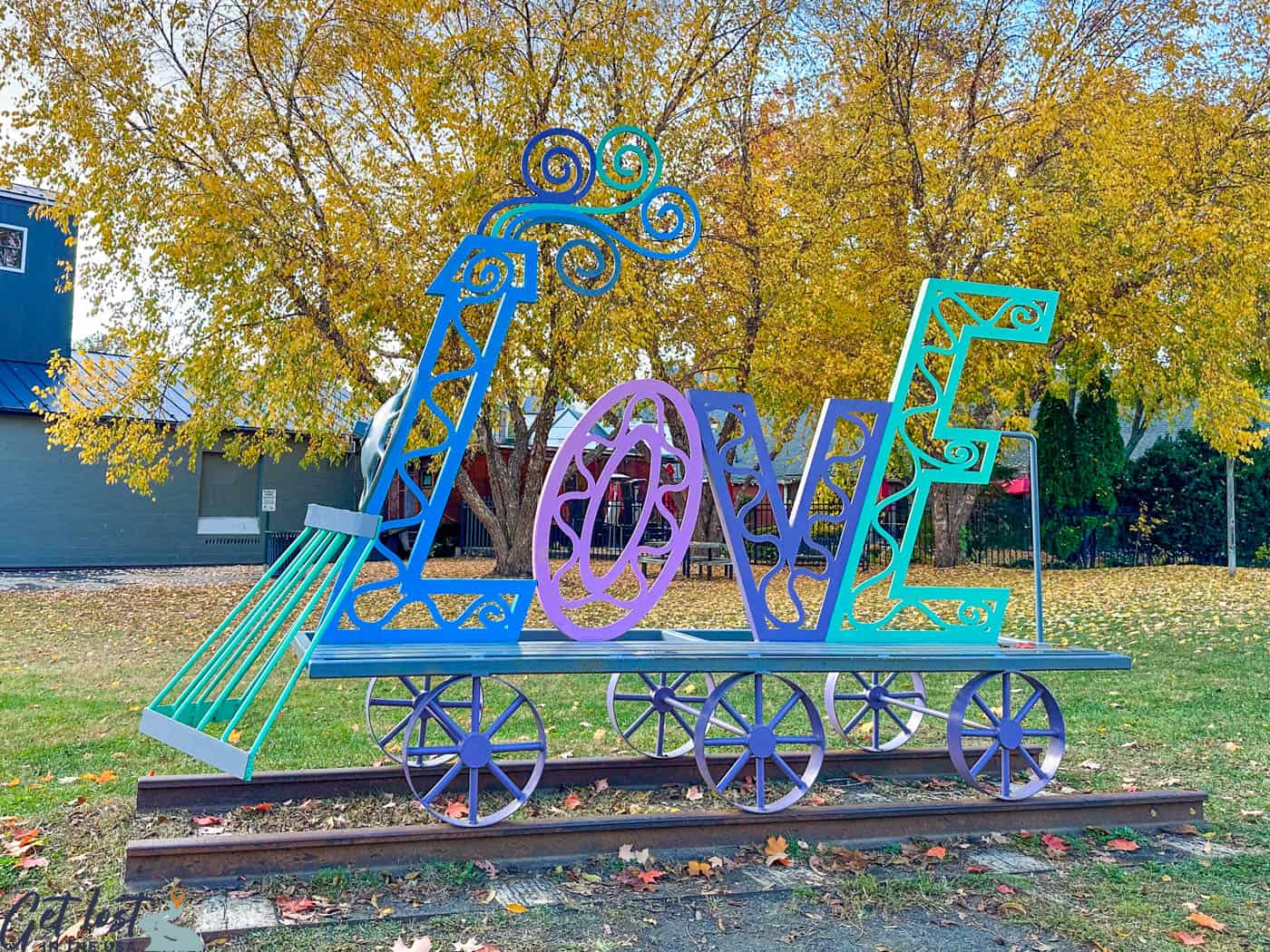 LOVE sign at Depot Park