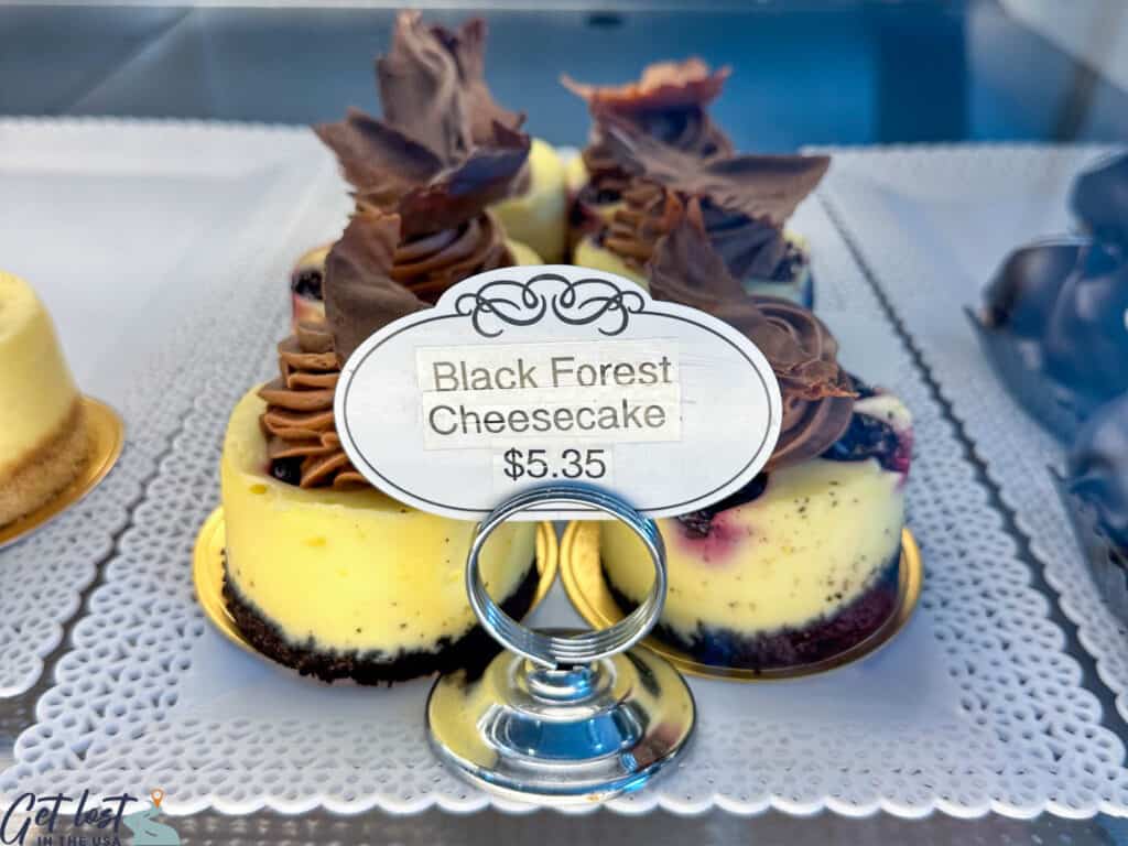 black forest cheesecake at Chocolatier Barrucand
