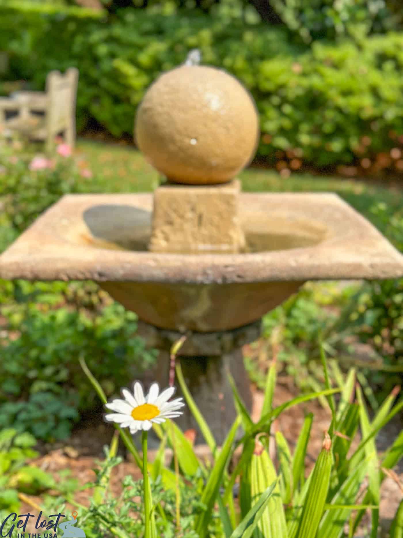 flower and fountain-Memorial Garden