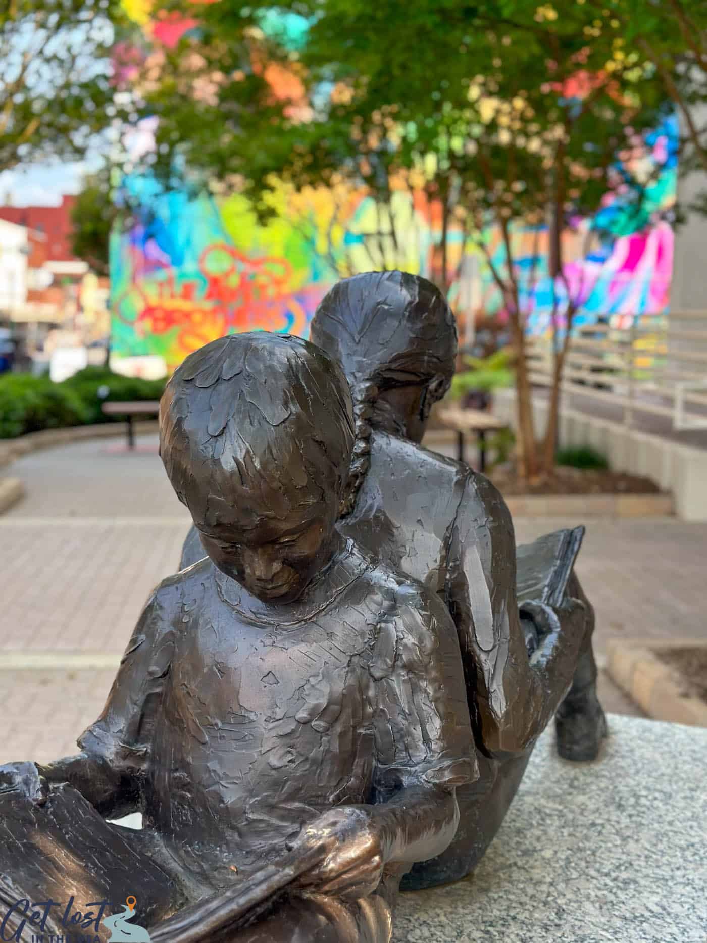 sculpture outside Concord Library