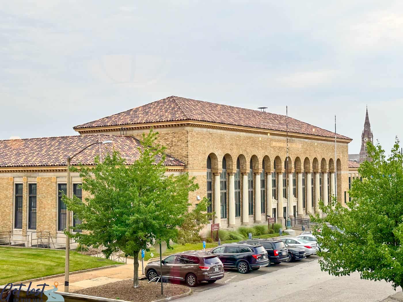 old post office in Erie with wrong tile