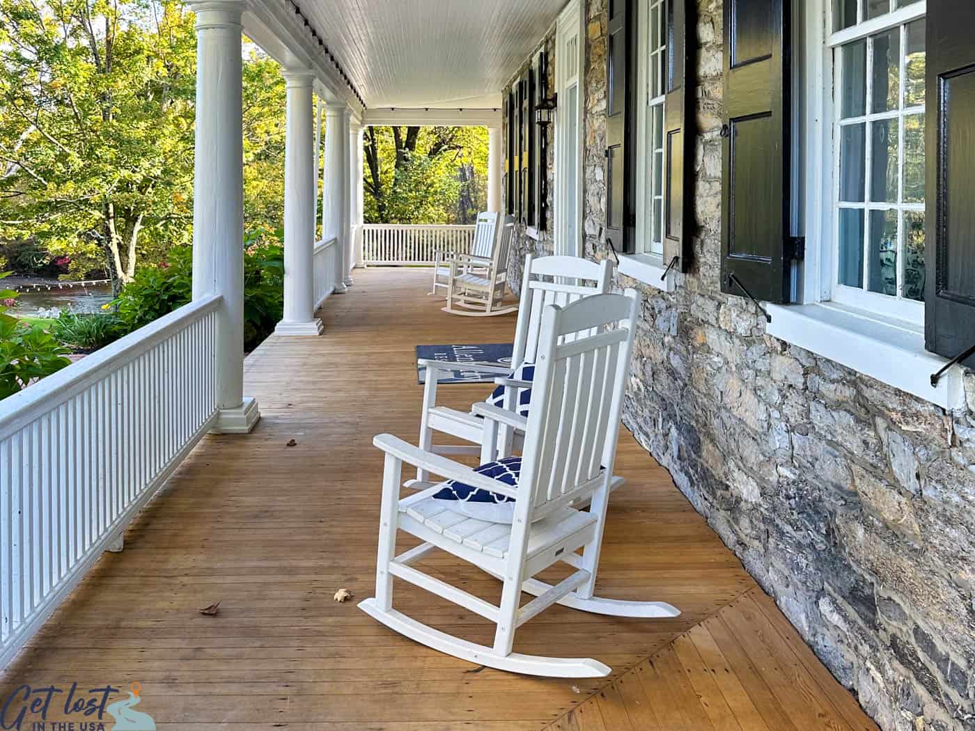 porch of Allenberry Mansion