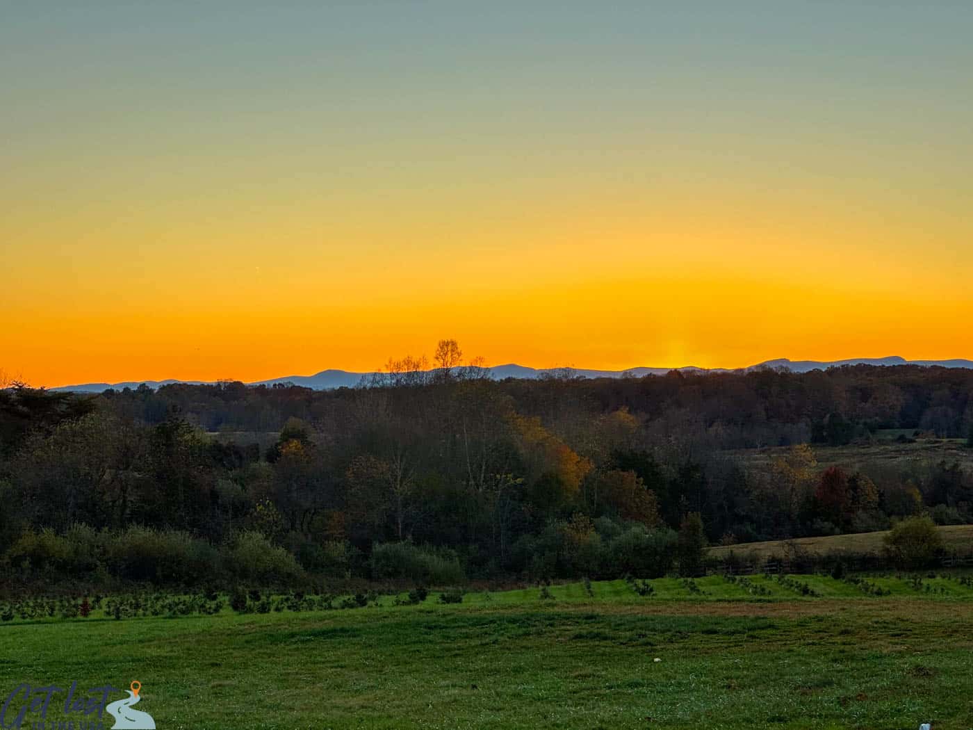 sunset at Death Ridge Brewery