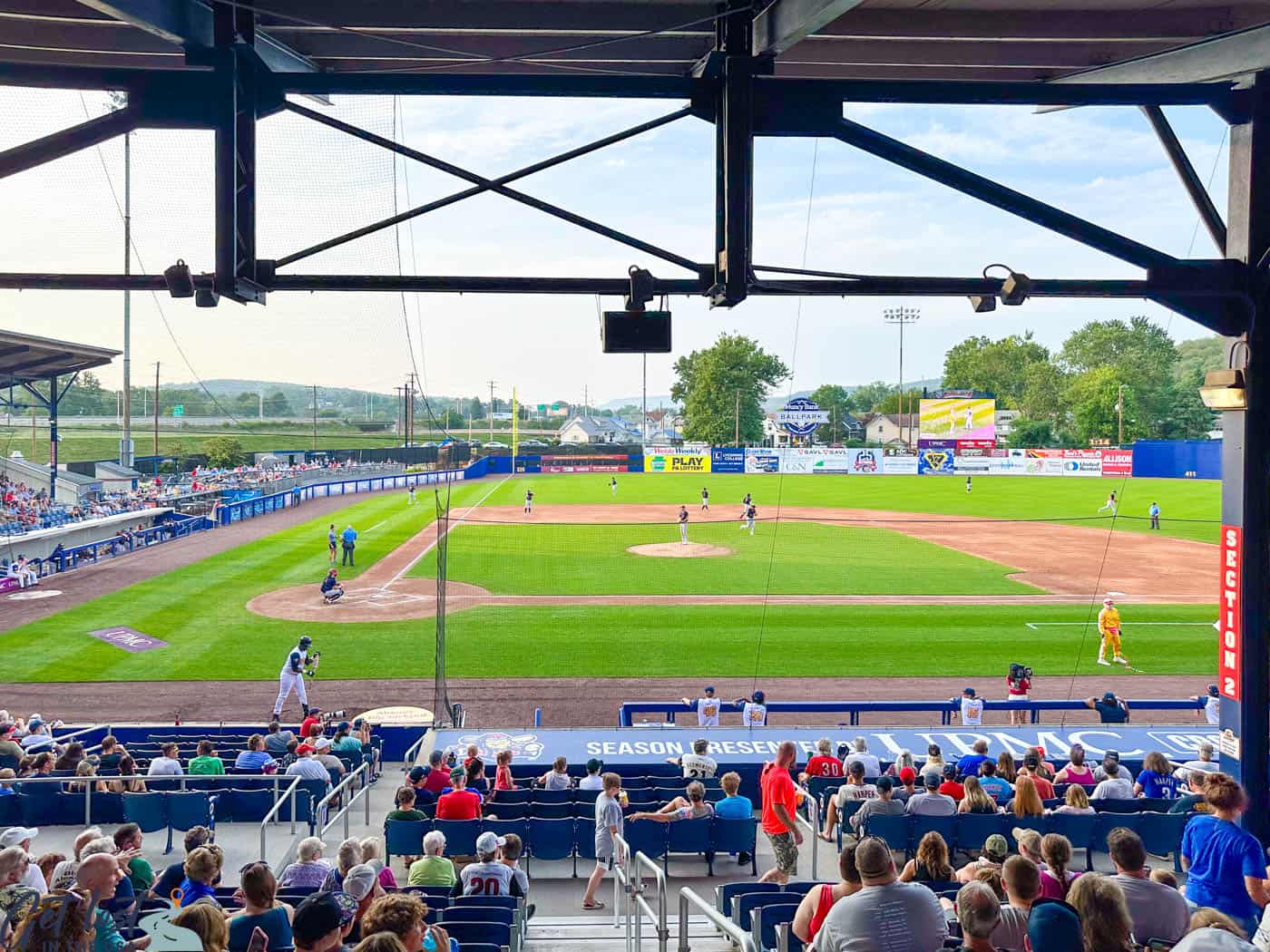 view from stands at Crosscutters game