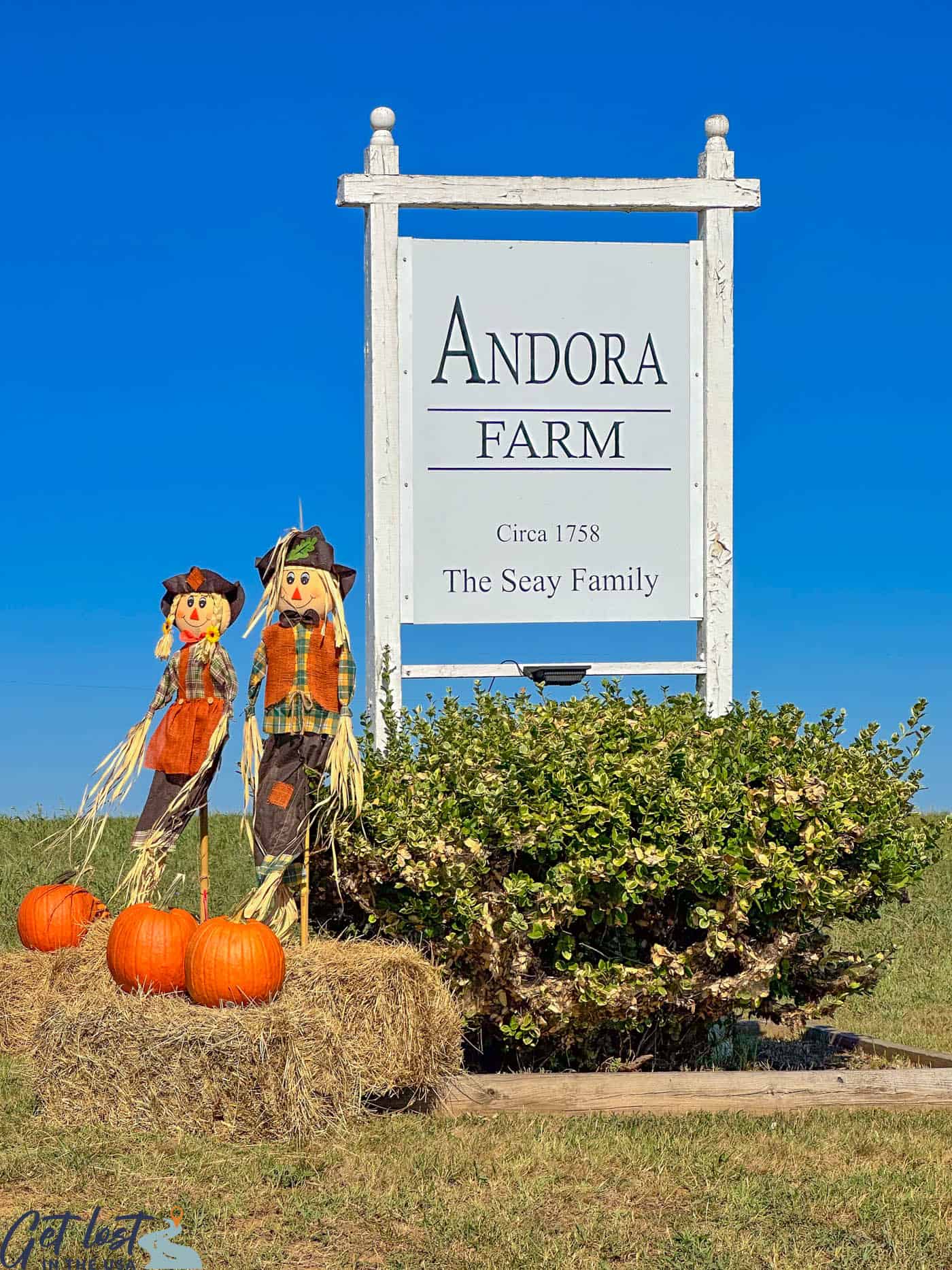 Andora Farm sign.