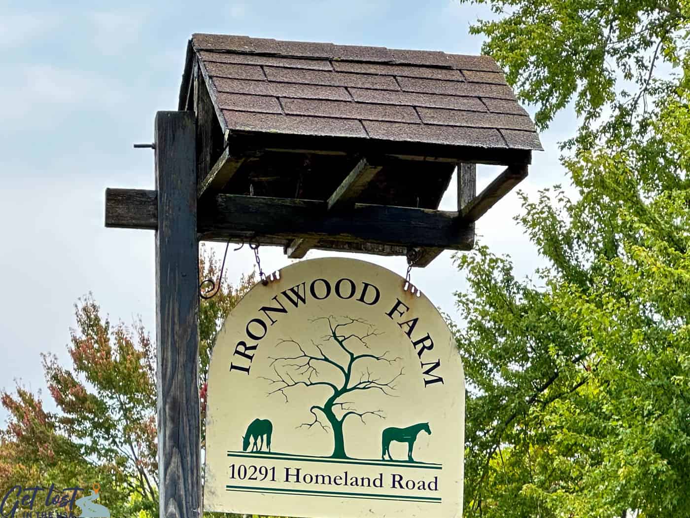 Ironwood Farm sign.