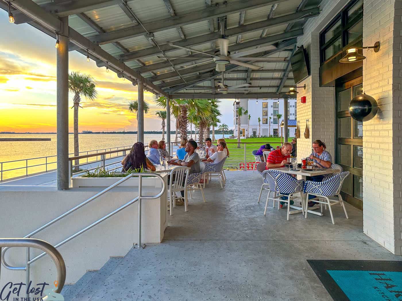 patio dining at Harrison's.