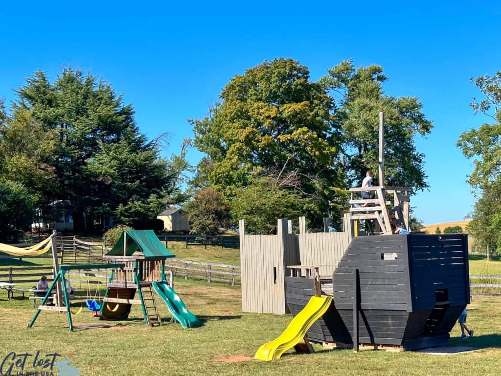 pirate ship in playground.