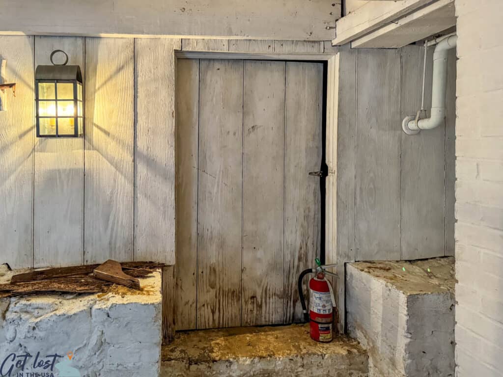 Palmer-Marsh House crawlspace door.