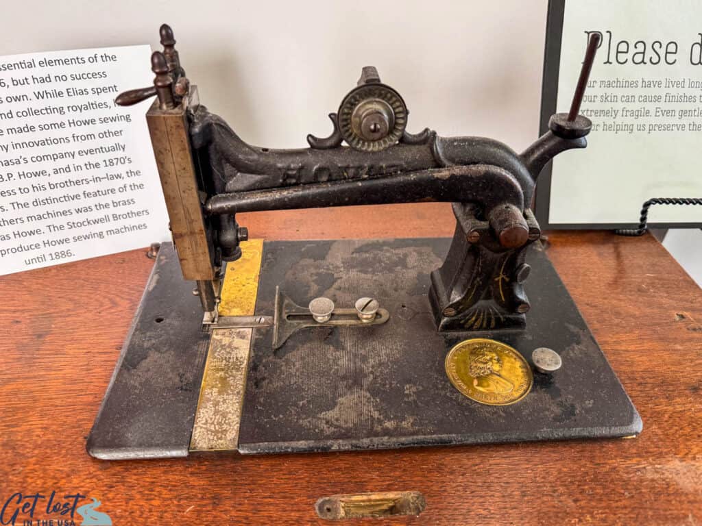 Elias Howe treadle sewing machine.