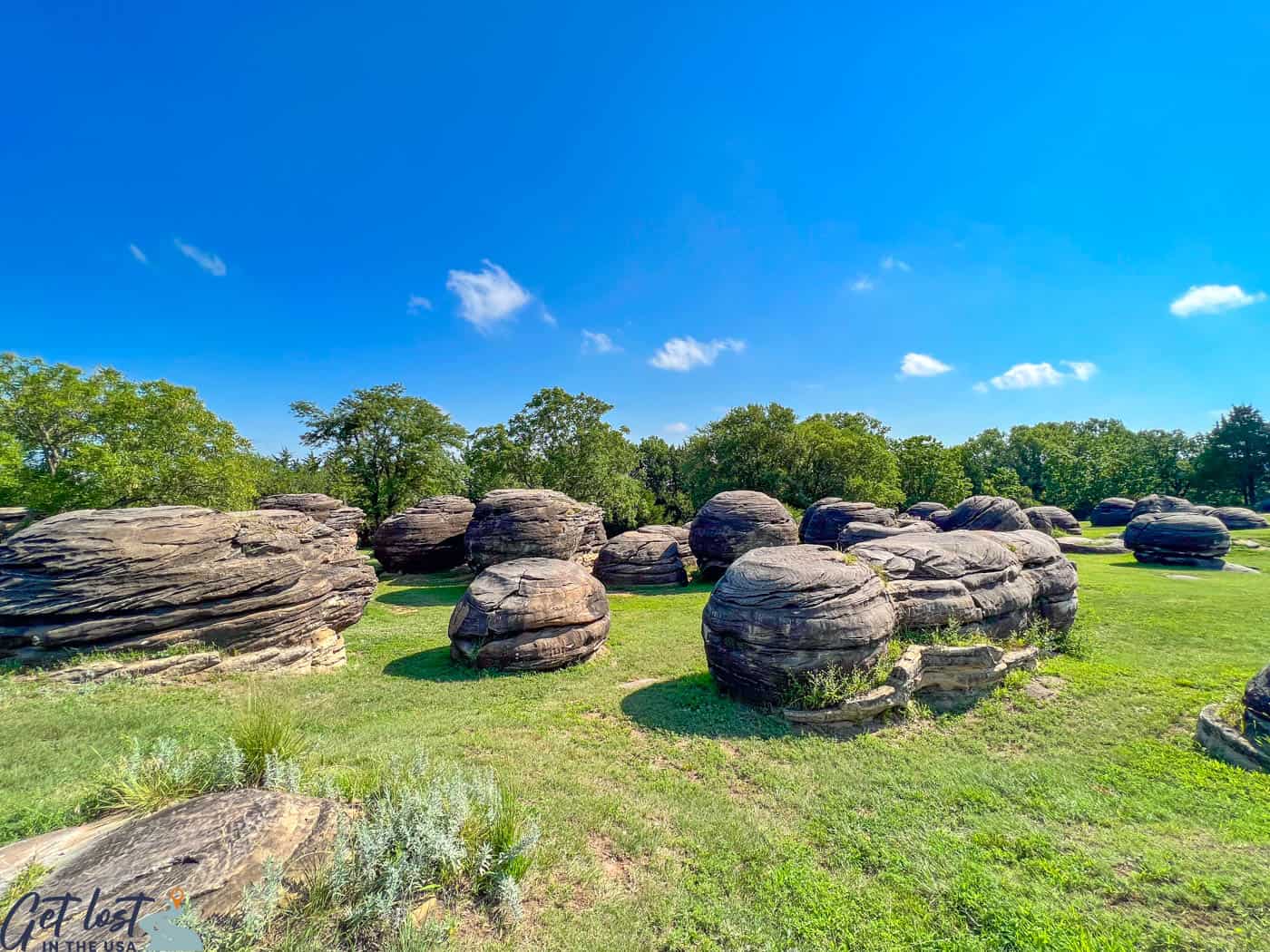 Rock City Kansas wide view.