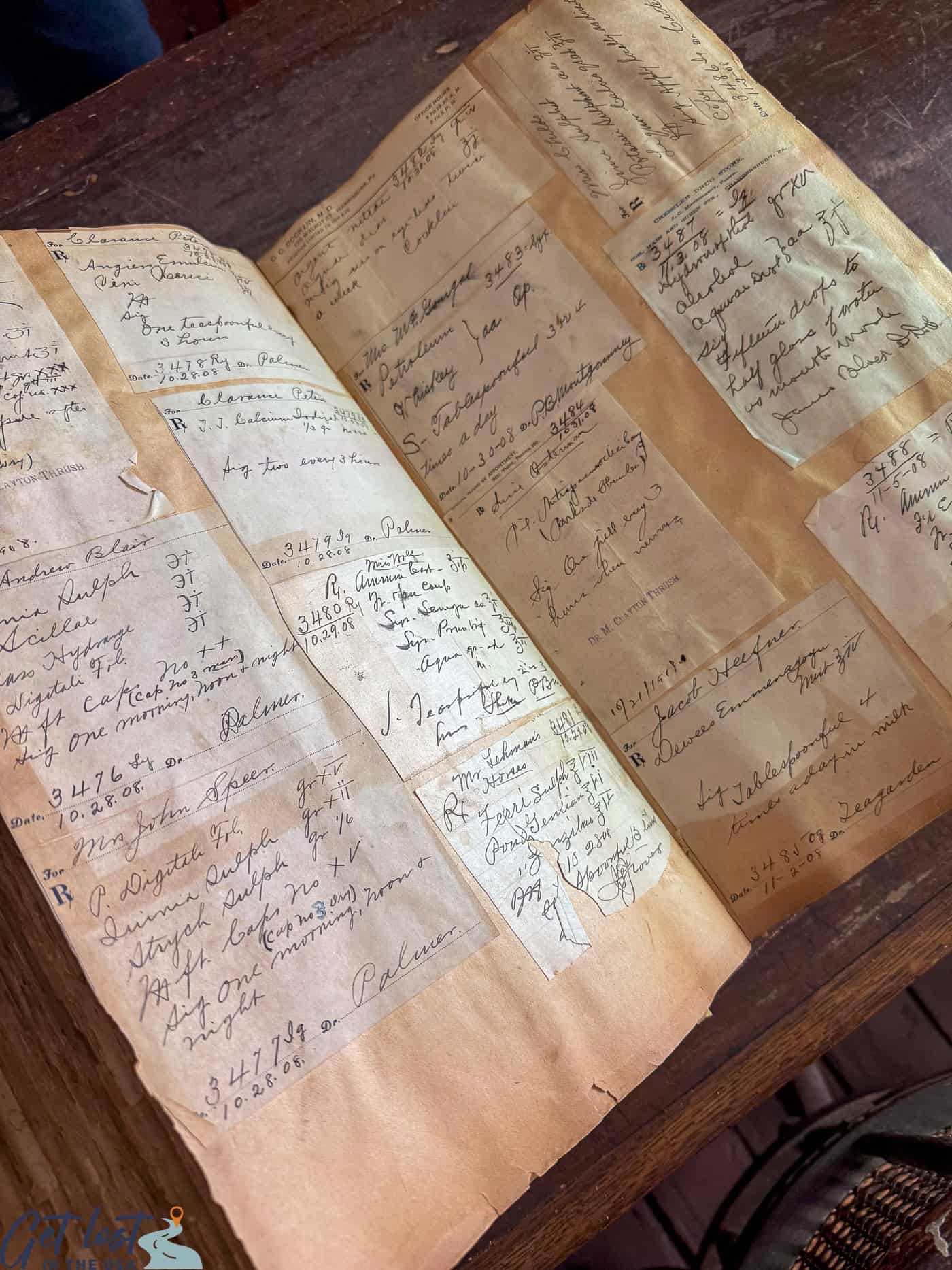 old prescriptions from Old Jail.