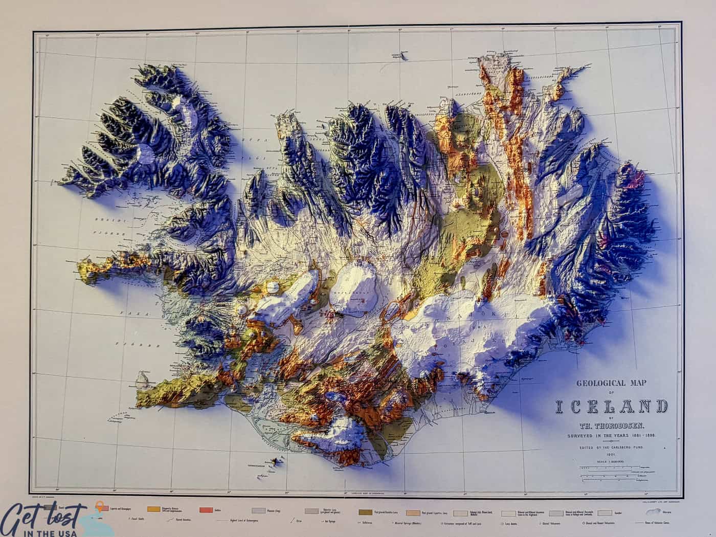 map of Iceland.
