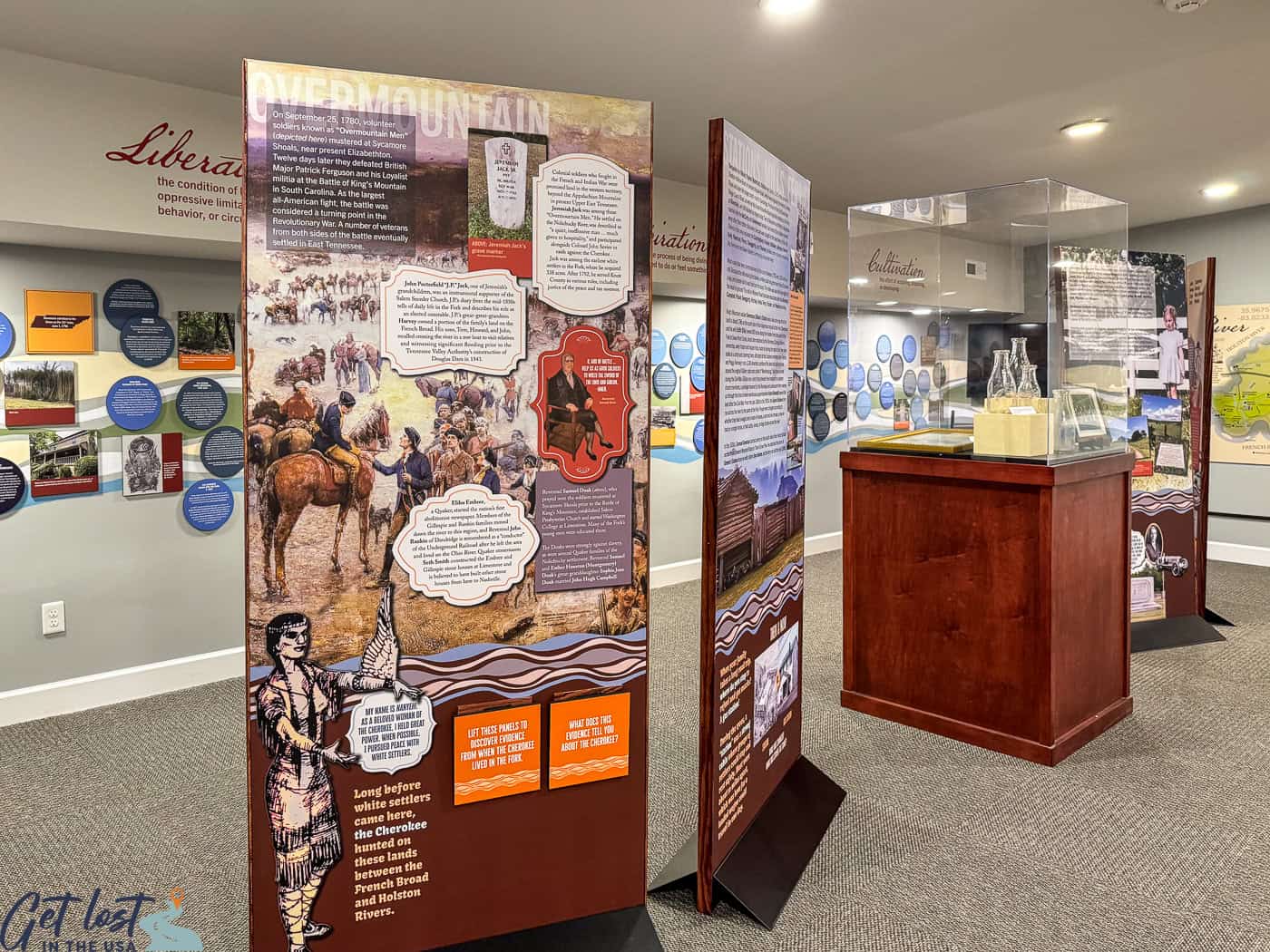 museum exhibit in Ramsey House visitor center.