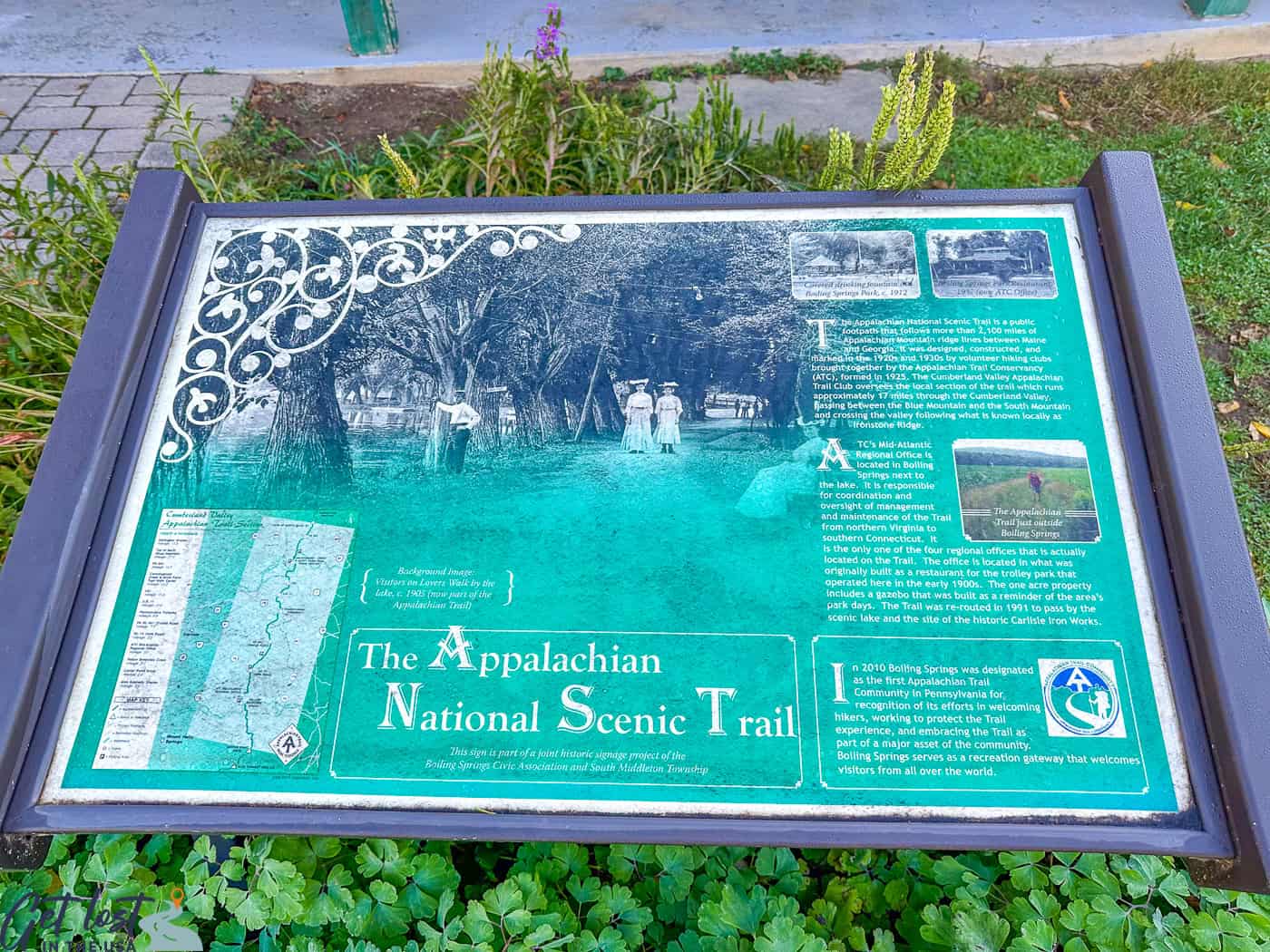 Appalachian Natural Scenic Trail wayside sign.